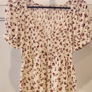 Floral Puff Sleeve Top